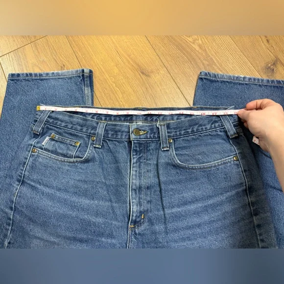 Carhartt Classic Straight Leg Fit Denim Heavy Duty Pants Men’s 38” B480-DVB - Picture 4 of 8